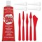 Shoe Goo Repair Adhesive for Fixing Worn Shoes or Boots, Clear, 3.7 Ounce (109.4mL), 10 Snip Tip Applicator Tips and Pixiss Spreader Tools Set